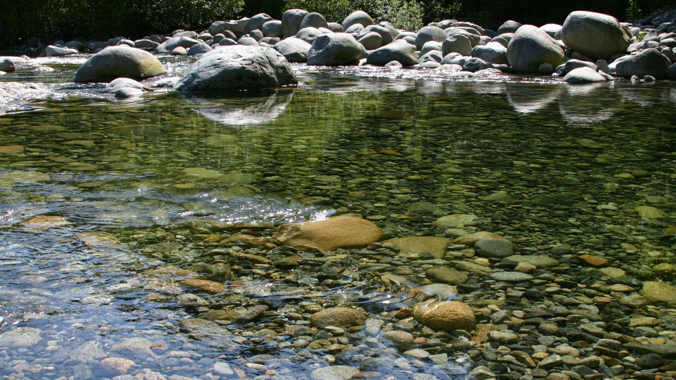 Clean clear river.