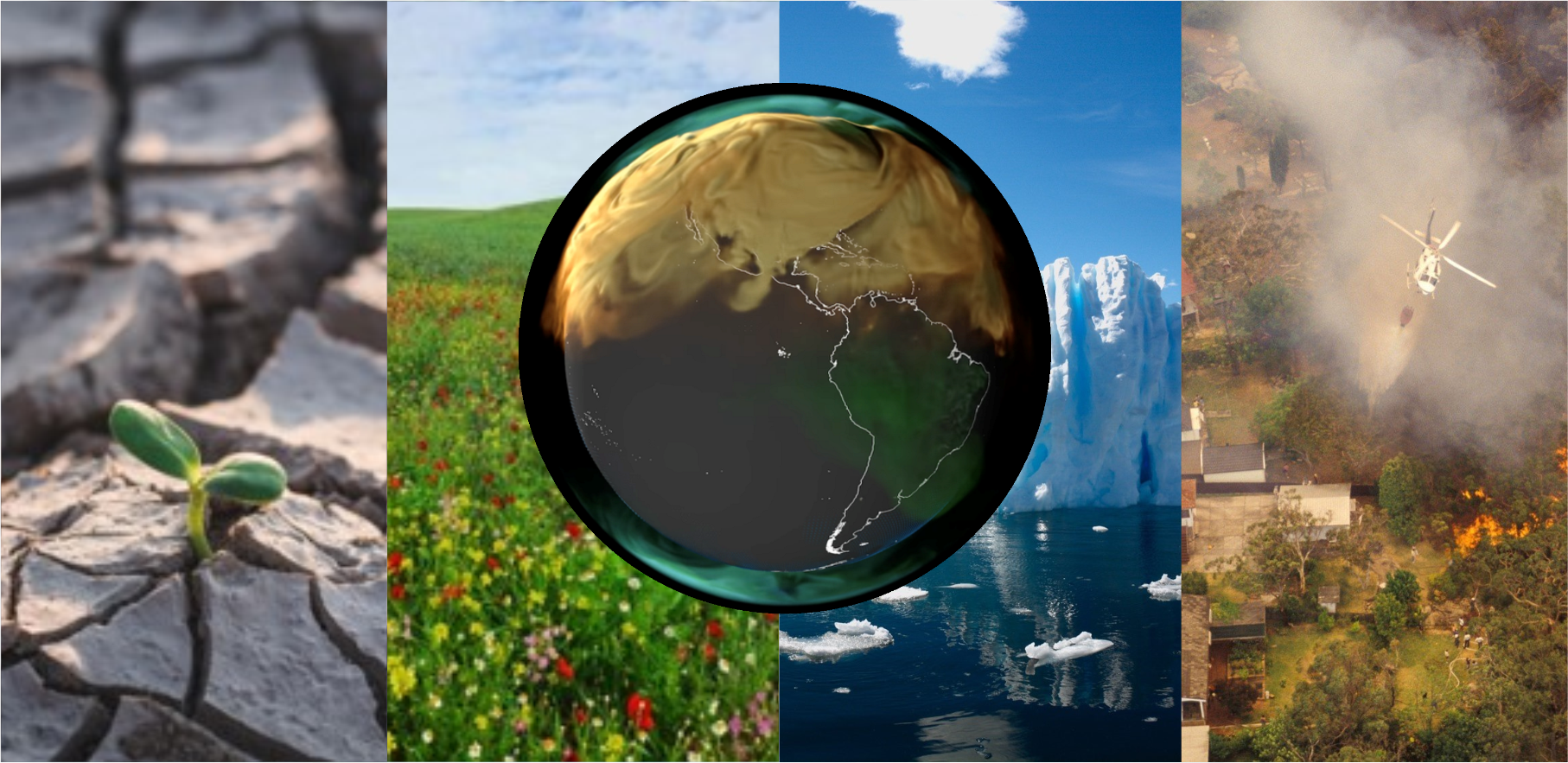 Climate change collage