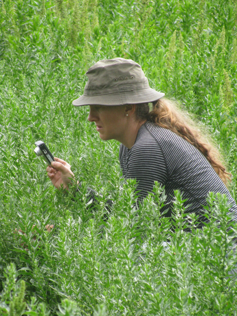 Emily Gatch in a field