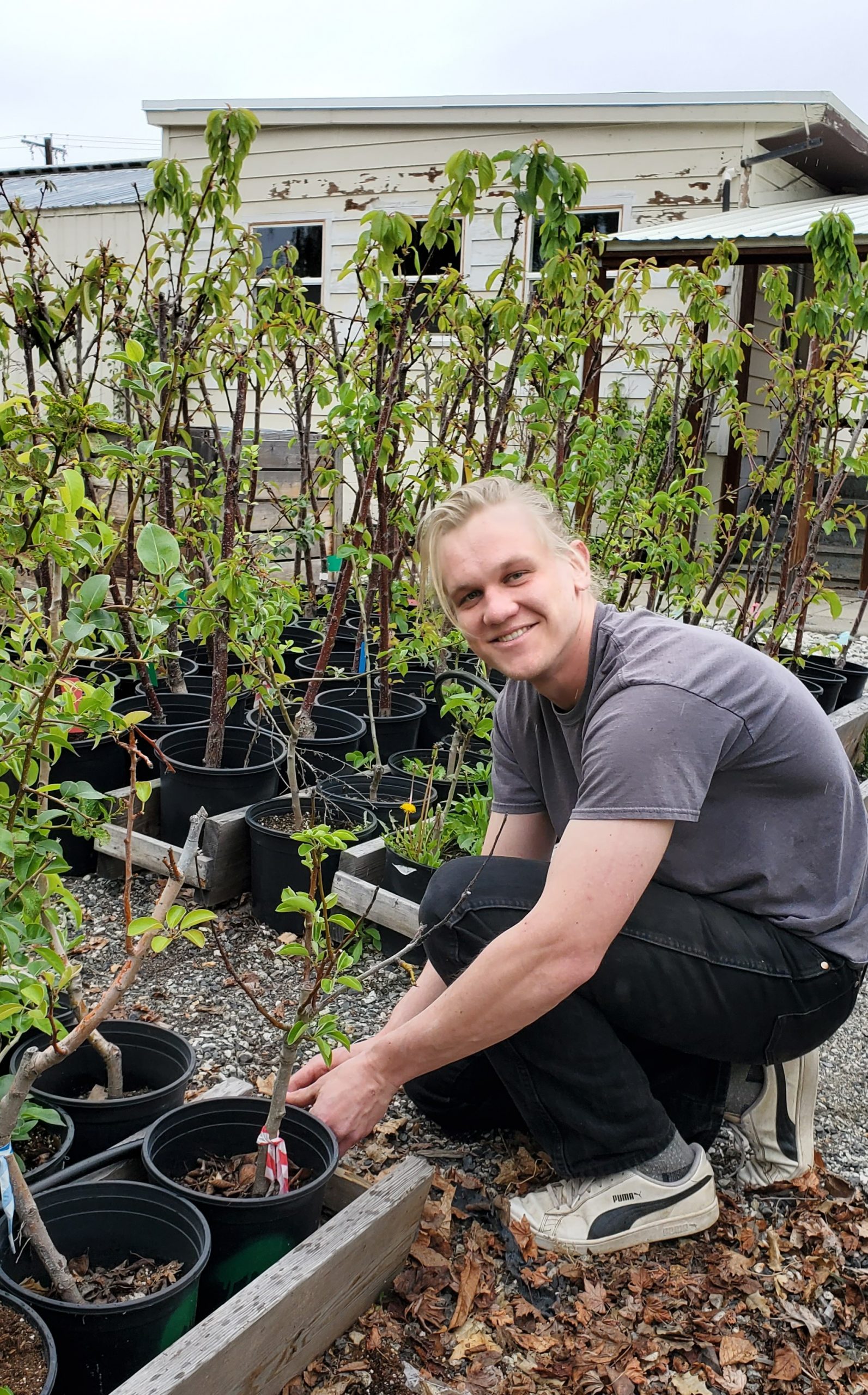 Myk installing irrigation