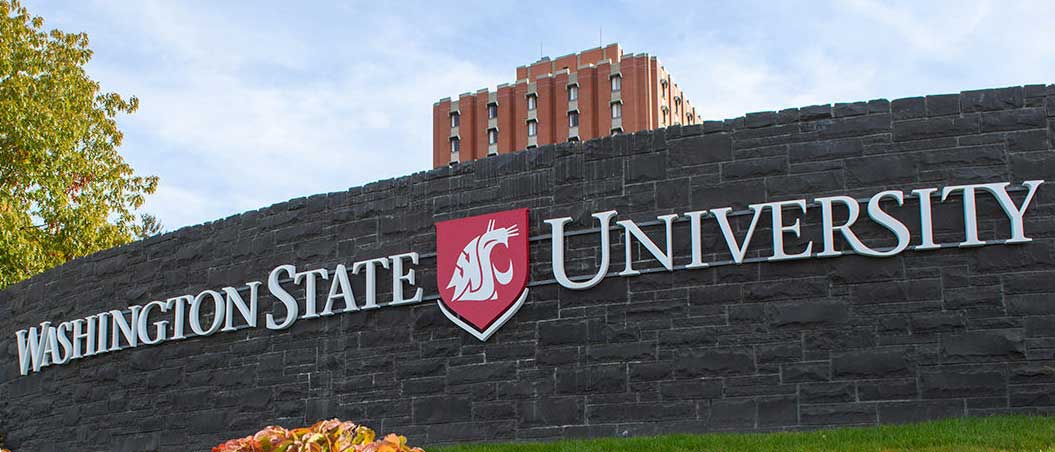 WSU Campus entrance sign.