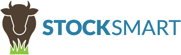 Icon of a single head of cattle at left with title "Stock Smart" at right in blue