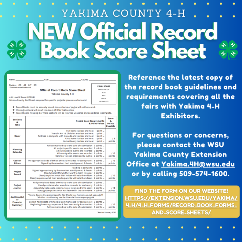 Decorative image advertising the New Official Record Book Score Sheet on our website at https://wpcdn.web.wsu.edu/extension/uploads/sites/40/2025/05/Official-Record-Book-Score-Sheet-2025.pdf