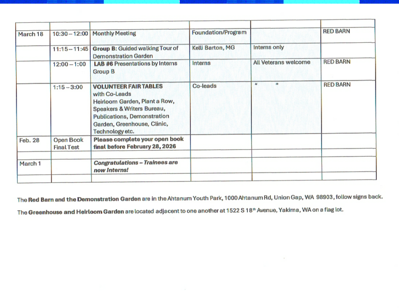 Page 3 of Lab Schedule for 2025-26