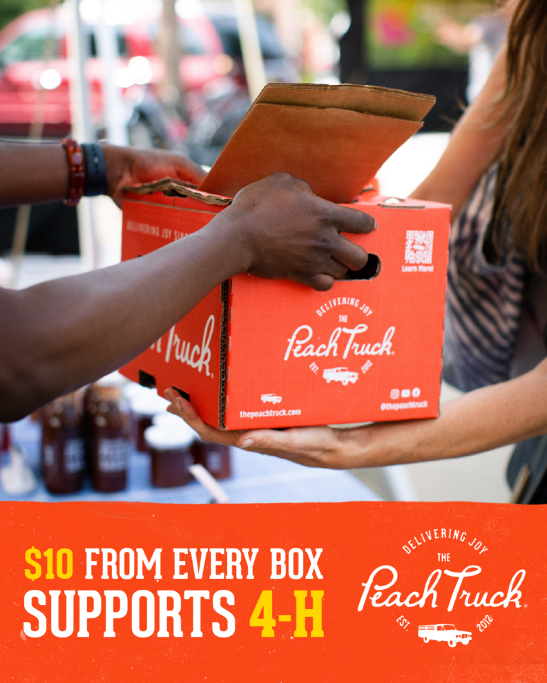 $10 from every peach box purchase supports 4-H