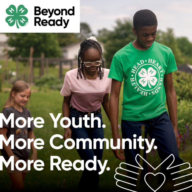 Promoting 4-H - Youth members walking - More Youth, More Community, More ready
