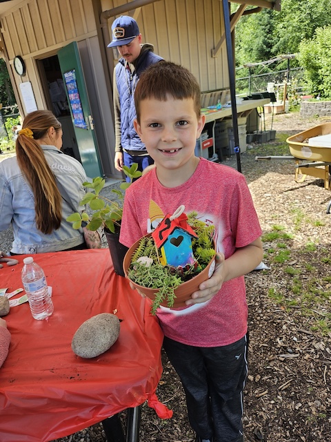 Youth with Fairie garden