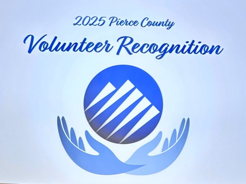 Signage from the 2025 Pierce County Volunteer Recognition Brunch
