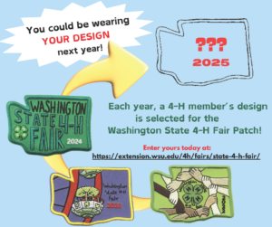 A flyer with info about the WA state 4-H Fair Patch Contest