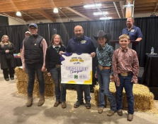 Youth Members winning an award at the spring fair.