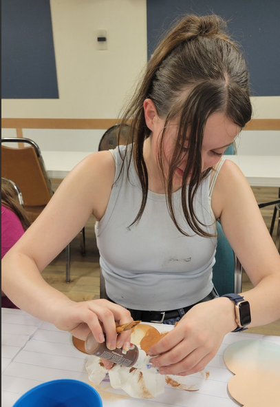 Youth preparing for the fair