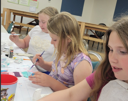 Youth preparing for the fair