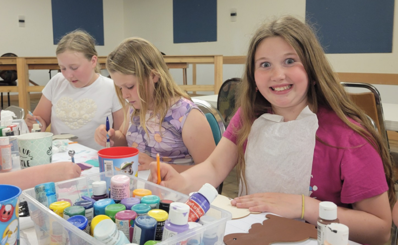 Youth preparing for the fair