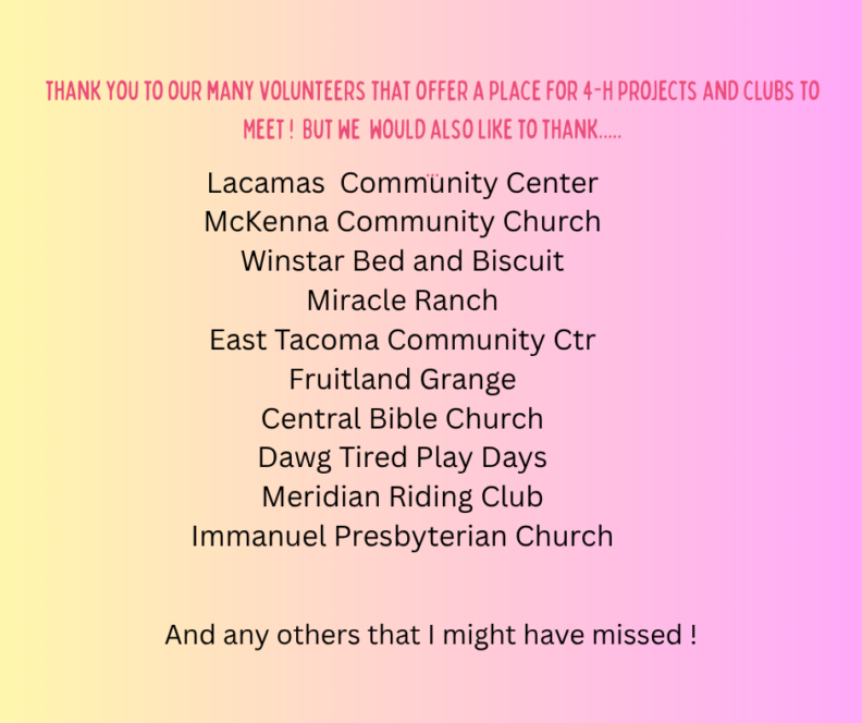 Thank you to our community partners