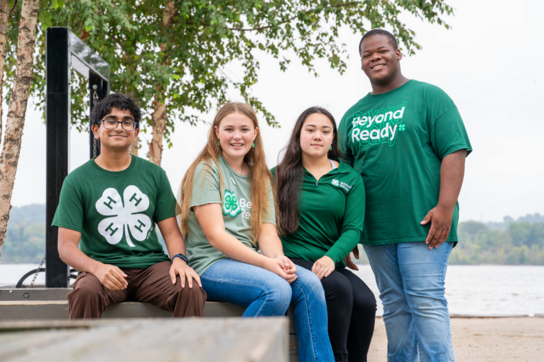Picture of 4 youth members of 4-H