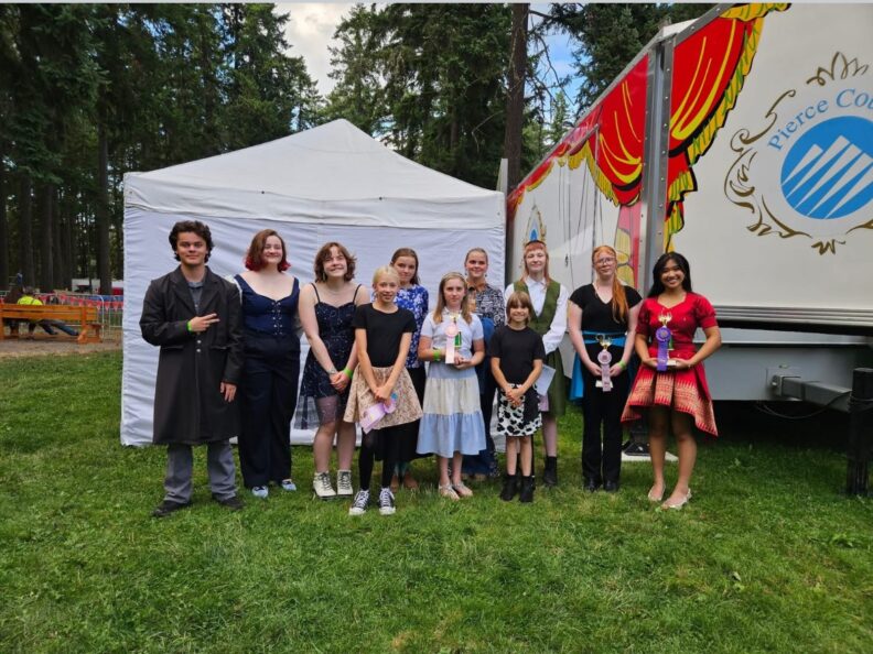 PC Fair - youth in the sewing contest
