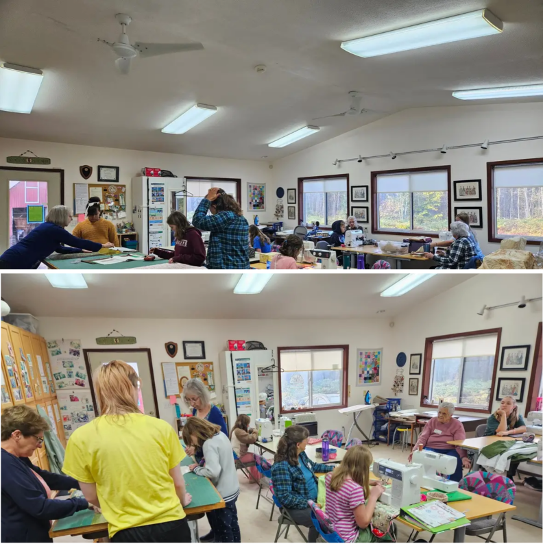 Gig Harbor 4-H Club youth members working on their projects