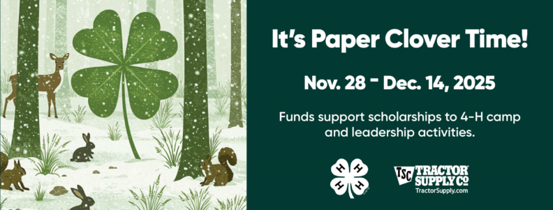 The Graphic for Paper Clover Time from the Tractor Supply Co.