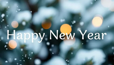 Happy New Year with background decorations