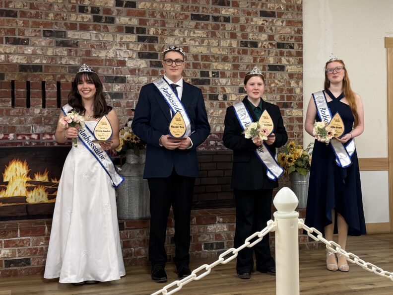 4 youth that were selected as Royal Court Ambassadors to represent the Pierce County Fair.