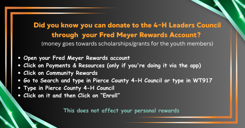 To encourage people to donate to Leaders Council through your Fred Meyer Reward Account
