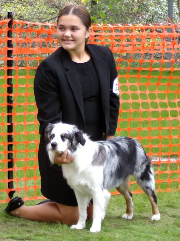 Youth member with her dog