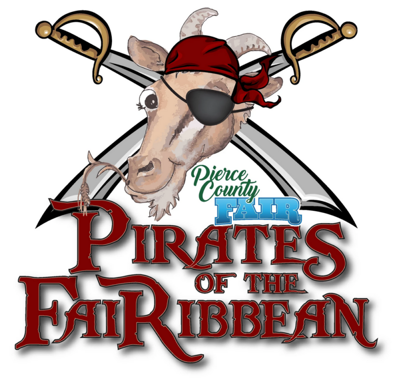 Logo for the Pierce County Fair - theme this year is Pirates of the Fairibbean