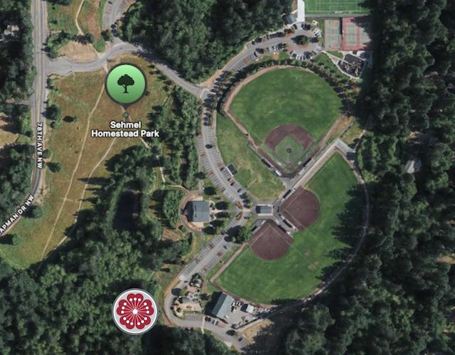Arial view of the Gig Harbor Demo Garden