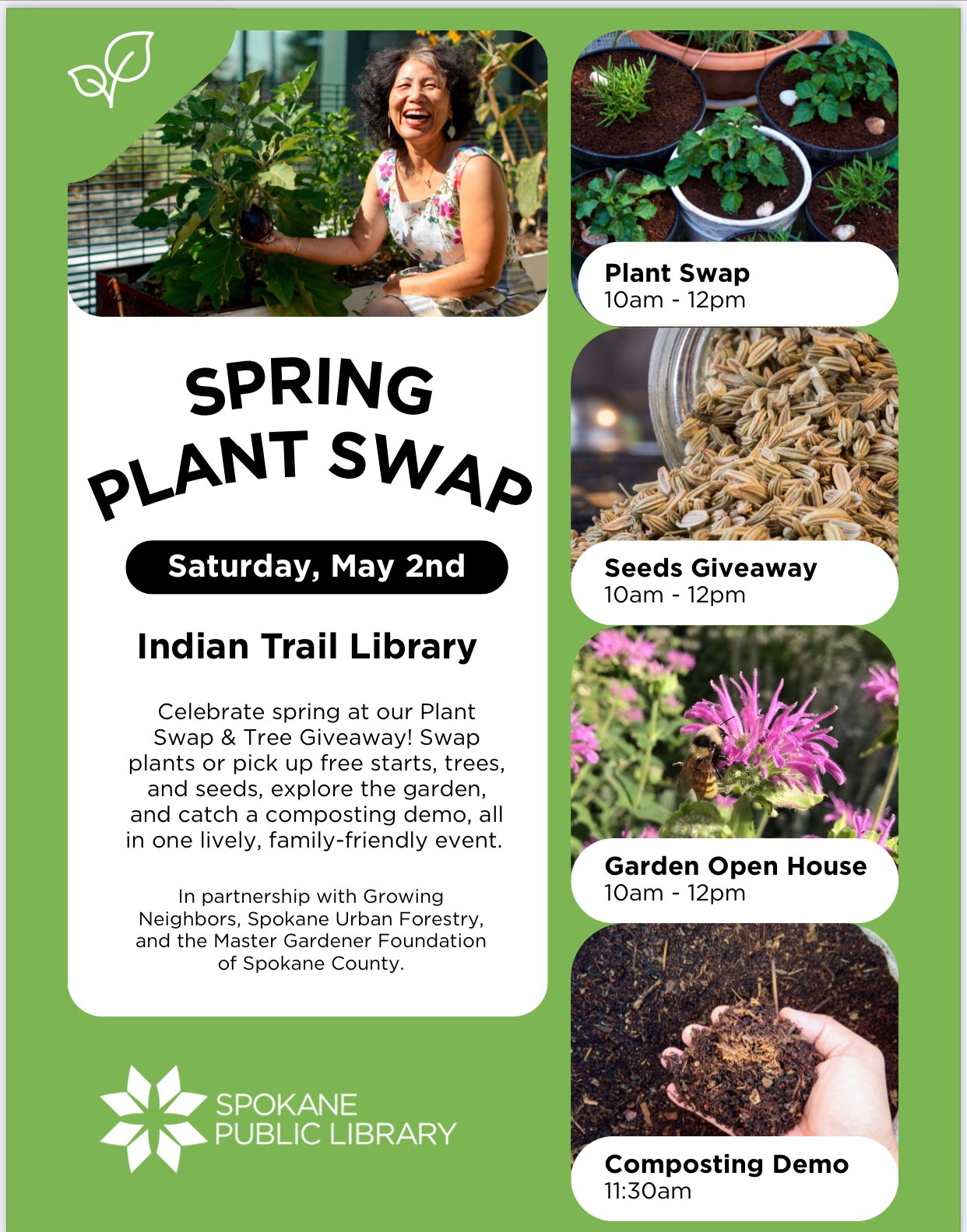 Spring Plant Swap, Saturday May 2nd 10am to 12pm.