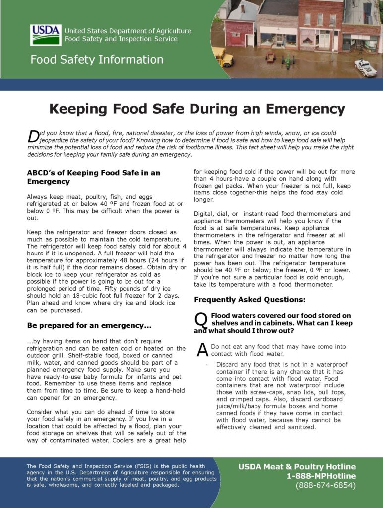 Food Safety Emergency USDA.