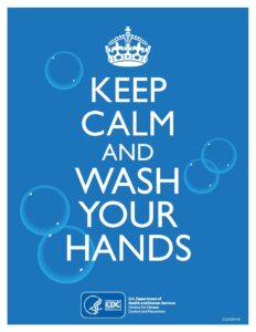 Keep Calm and Wash Your Hands infographic. 