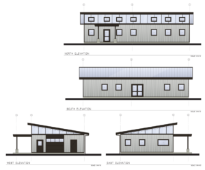 Architectural plan view of head house building.