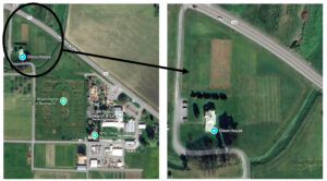 View larger image of satellite view of turf plots at NWREC.