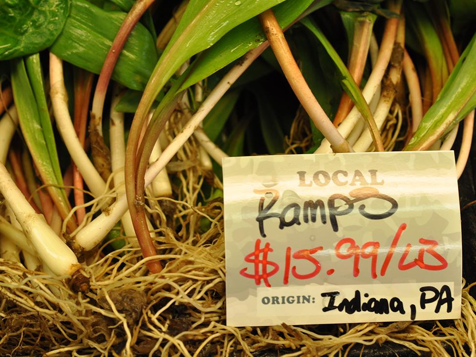 Ramps ready for sale with a small sign indicating they are 15.99 per pound