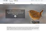 Screenshot of Great backyard bird count website homepage.