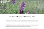 Screenshot of US National Native Bee Monitoring Research Coordination Network (RCN) website homepage.