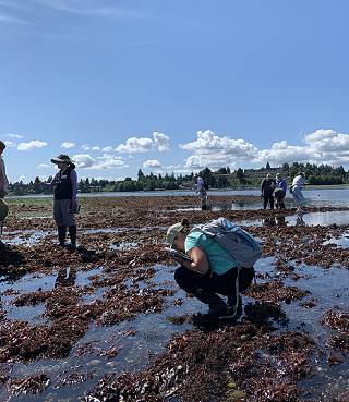 Beach naturalists during a training at Lions Park, Bremerton.