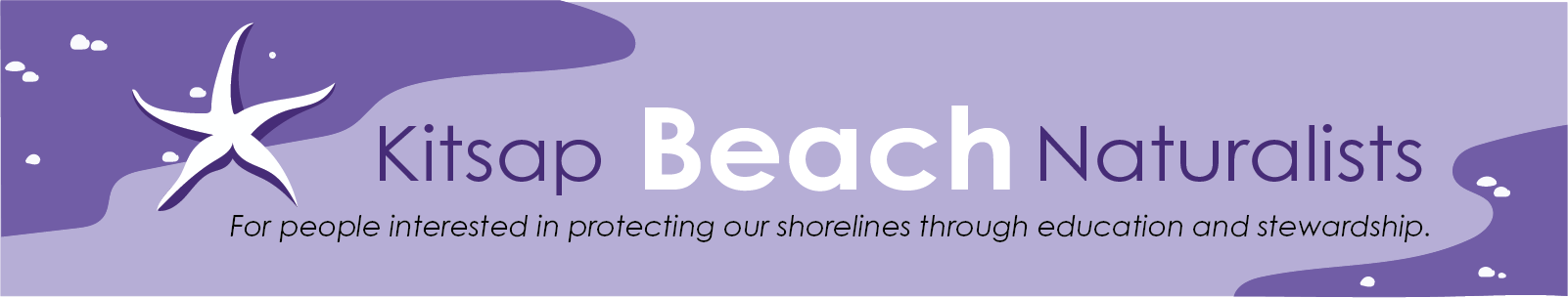 "Kitsap Beach Naturalists For people interested in protecting our shorlines through education and stewardship" logo.