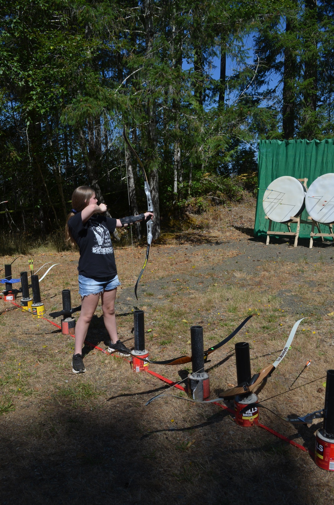 4H Camper doing archery