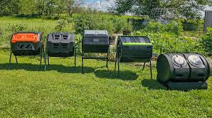 an image of 4 compost tumbler options 