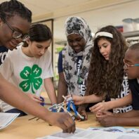 4-H Volunteer working with youth
