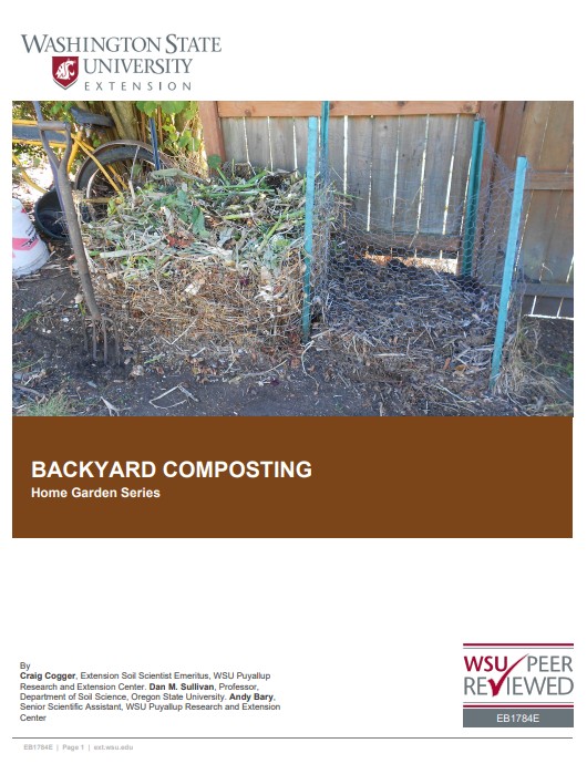 Front page of Washington State University publication "Backyard Composting". 