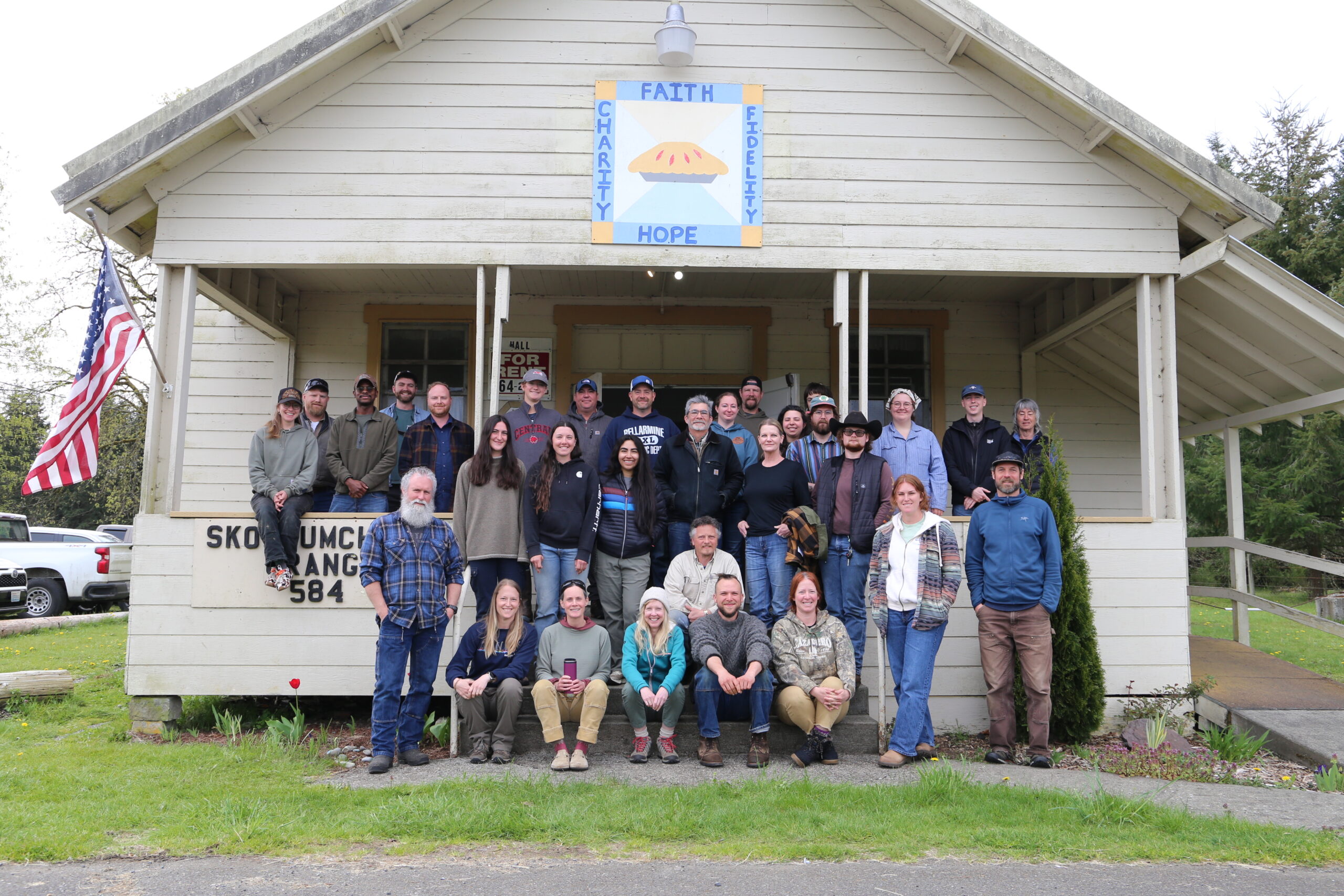 Attendees at the SW WA Grazing School held at the Skookumchuck Grange and Riverbrook Ranch in Tenino, WA