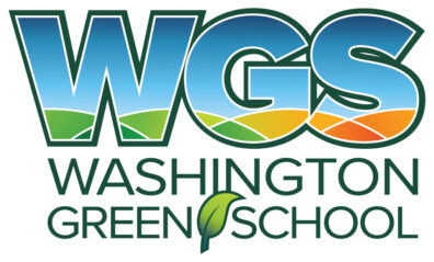 Logo reading WGS, Washington Green School
