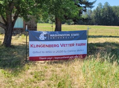 Vetter Farm Sign in the grass
