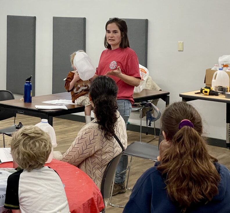Master Gardener Elisabeth Sitts teaching Milk Jug Greenhouses (Winter Sowing) at Kettle Falls Library