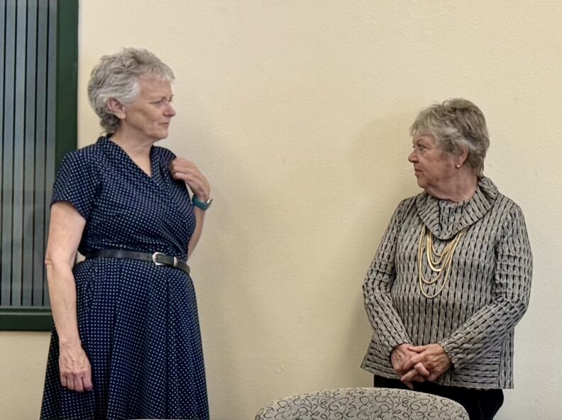 Two legends of the WSU Extension world, both serving more than 25 years:  Stevens County Director Debra Hansen and Chelan/Douglas Counties Director Margaret Viebrock