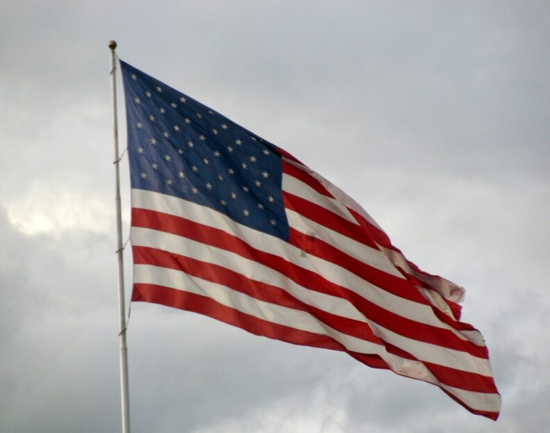 United State Flag on a flagpole