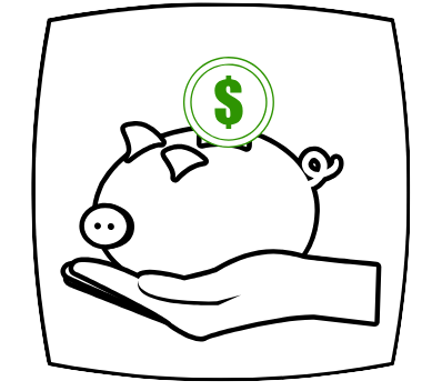Piggy bank icon.