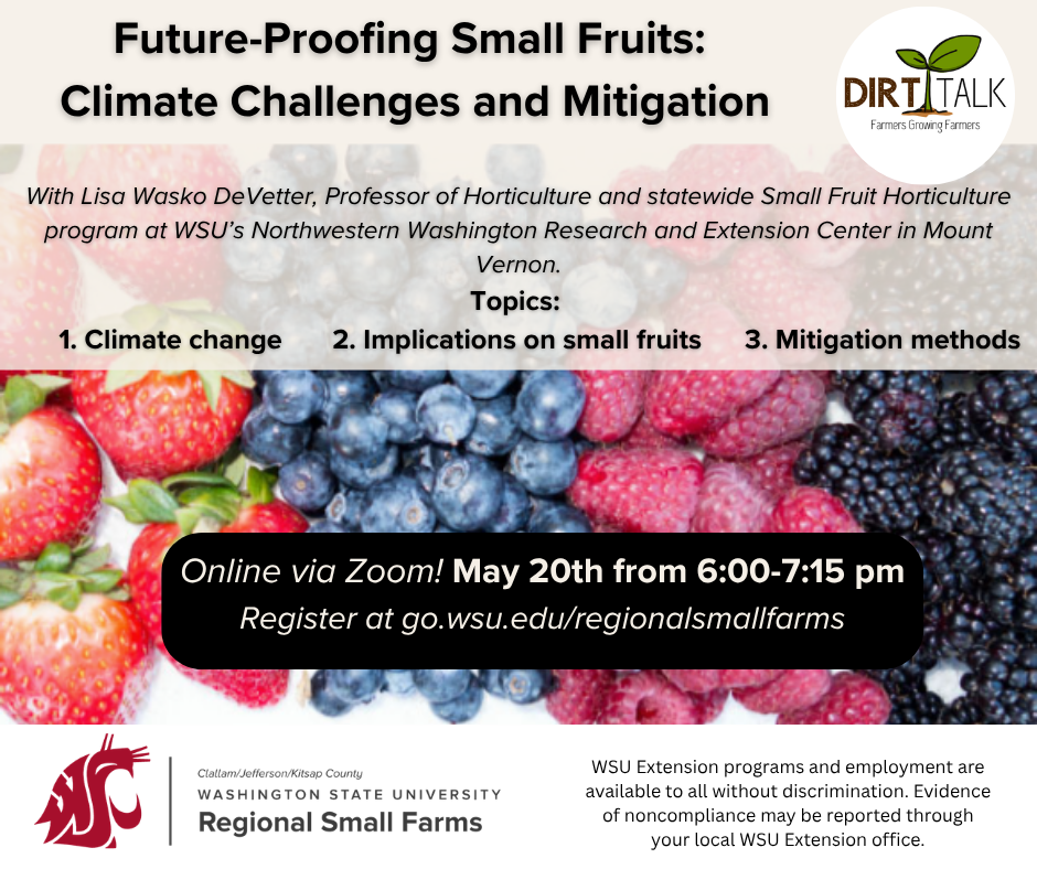 Image of various berries underneath a description of the event, such as date and time and speaker